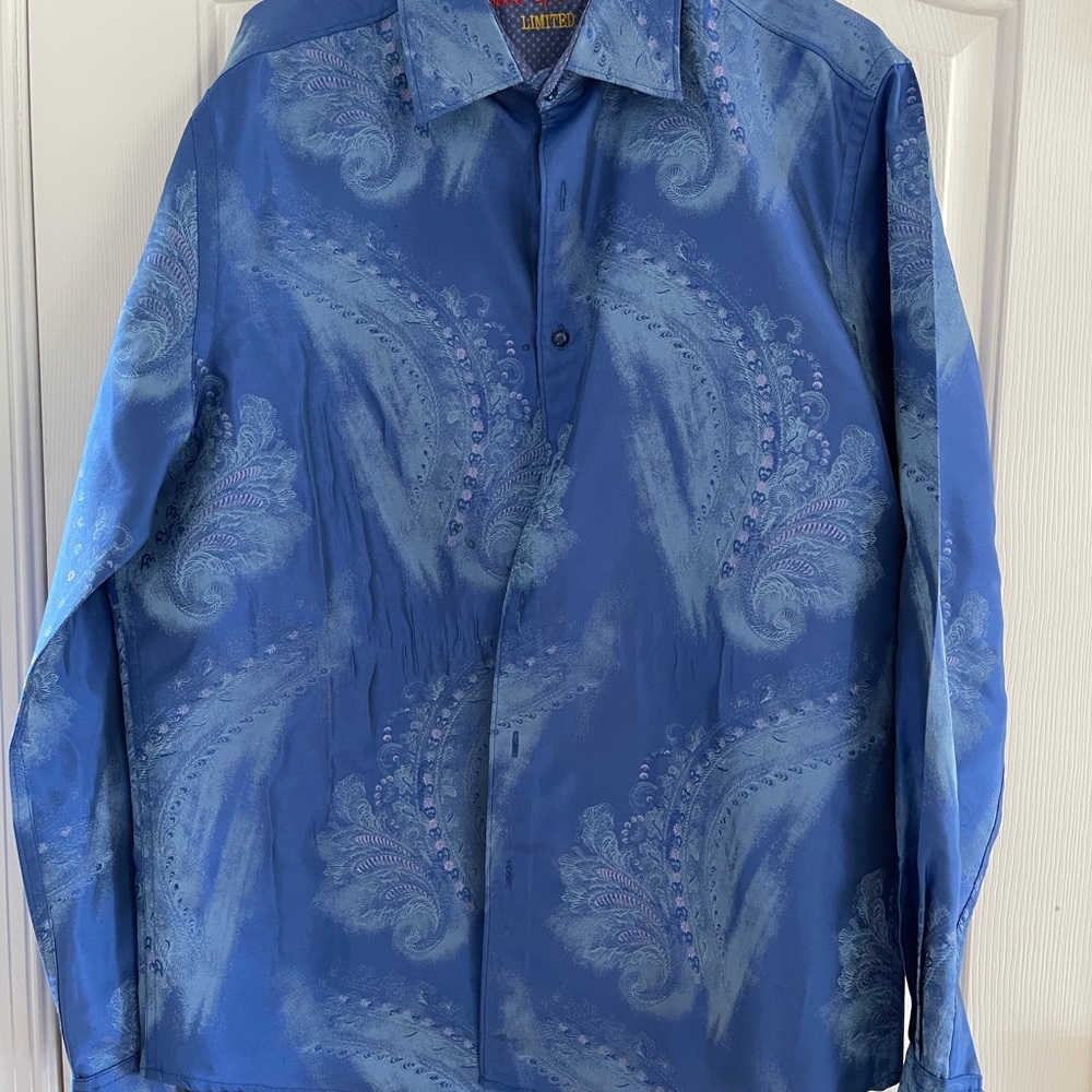 Robert Graham Blue Casual Button Down Shirt